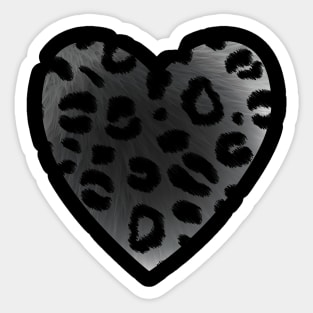 Leopard Heart Casual 90s Fashion Trend Sticker